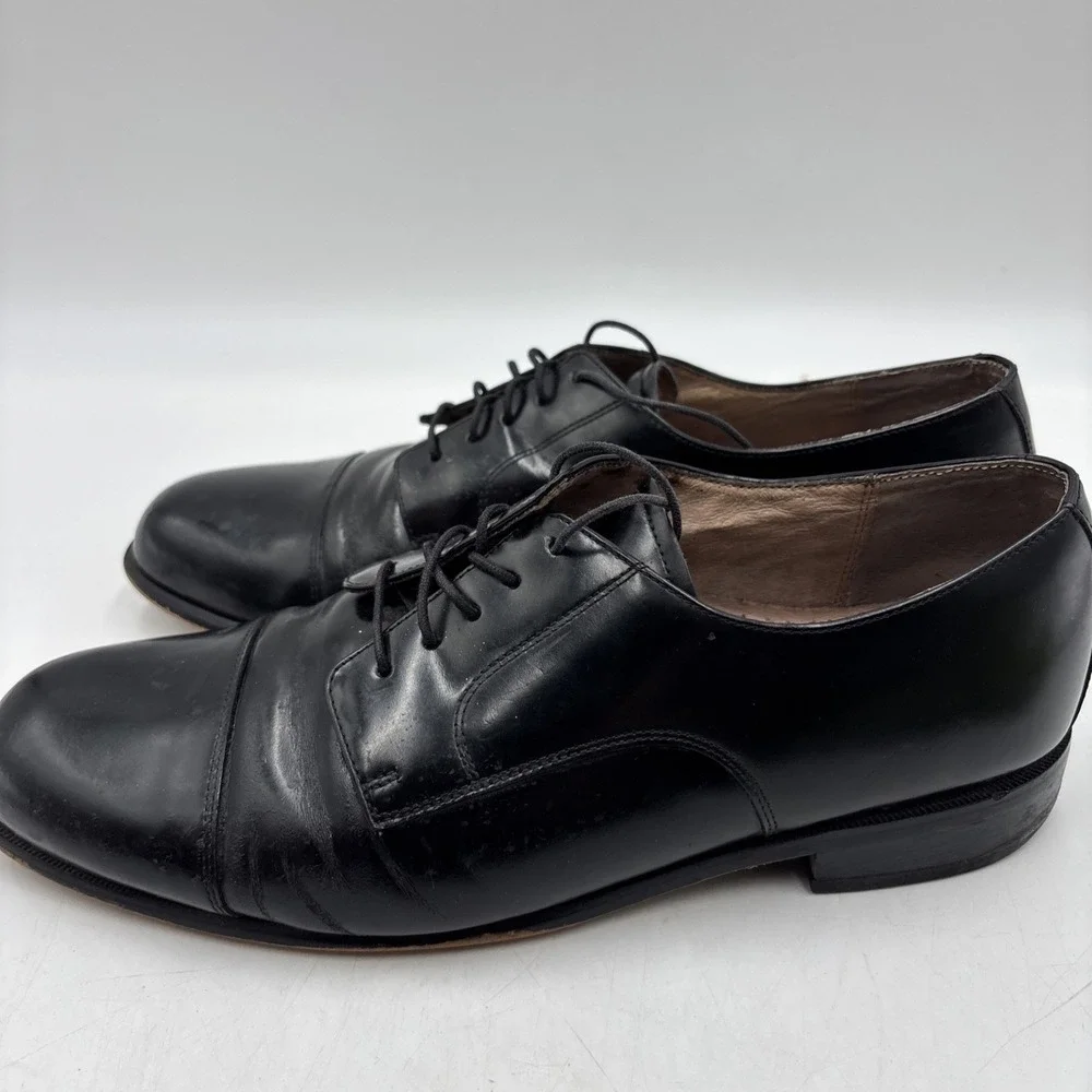 Bostonian Shoes Mens Size 11M Black Leather Cap Toe Oxford Dress Made In USA